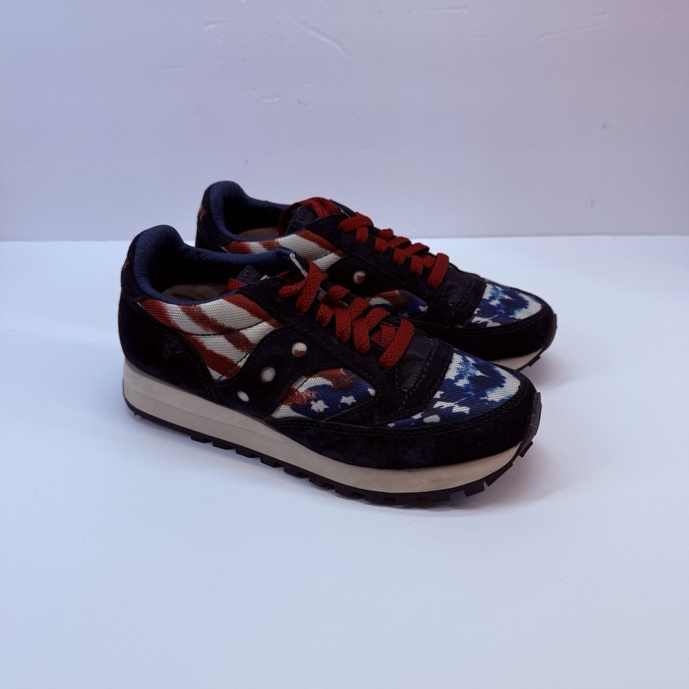 Saucony Jazz 81 Stars and Stripes USA S60613 76 Retro Shoes Womens Size 6.5